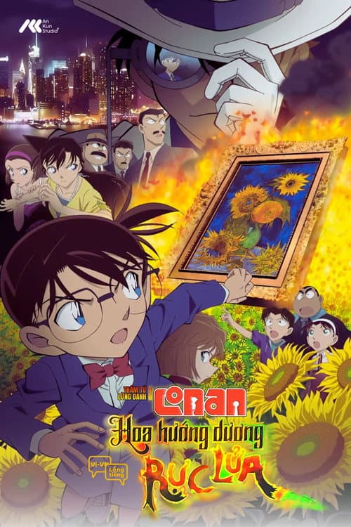 Poster phim Thám Tử Lừng Danh Conan: Hoa Hướng Dương Rực Lửa